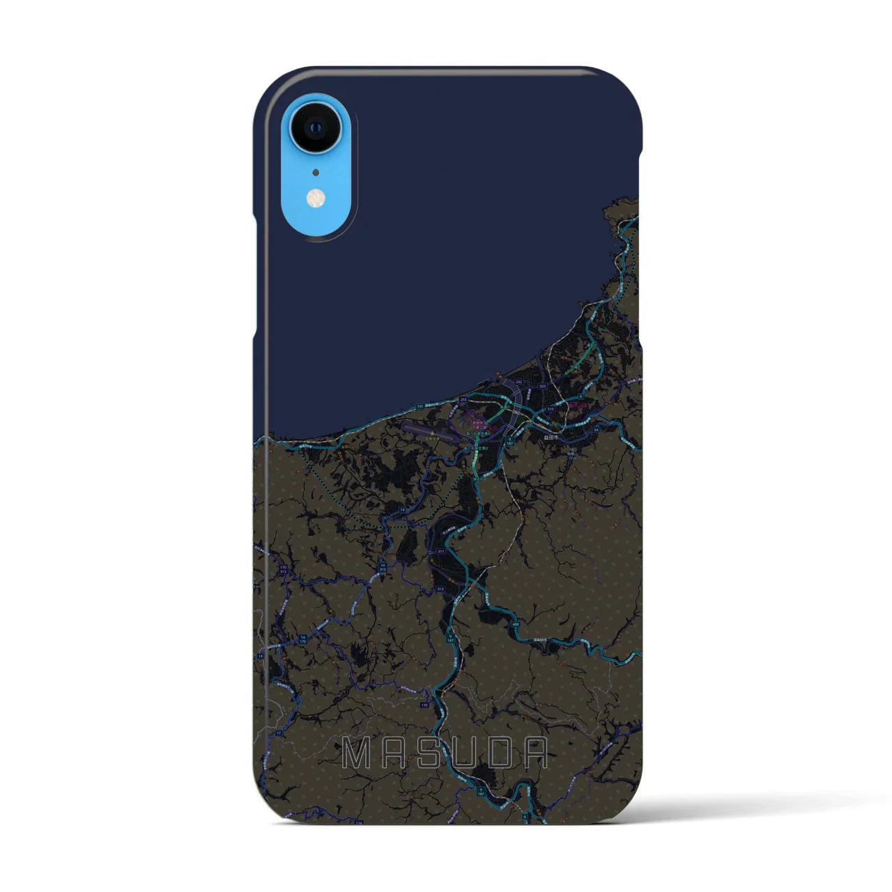 【益田(島根県)】地図柄iPhoneケース(バックカバータイプ)