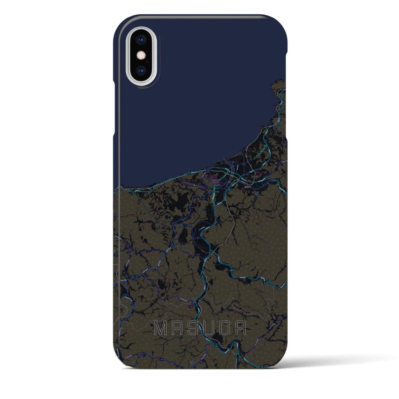 【益田(島根県)】地図柄iPhoneケース(バックカバータイプ)