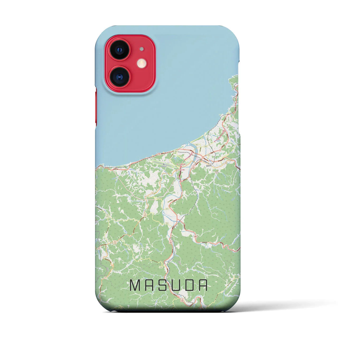 【益田(島根県)】地図柄iPhoneケース(バックカバータイプ)