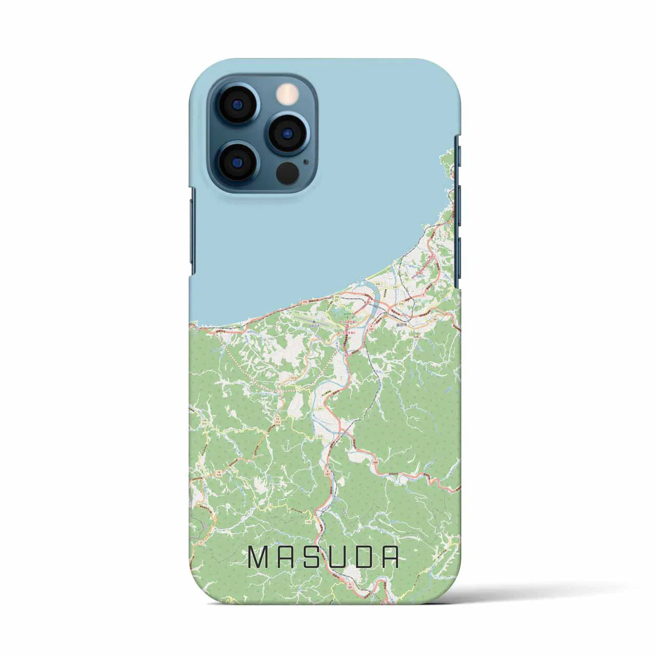 【益田(島根県)】地図柄iPhoneケース(バックカバータイプ)