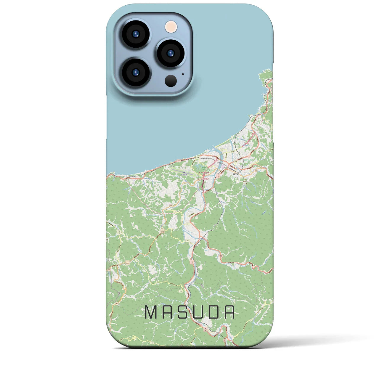 【益田(島根県)】地図柄iPhoneケース(バックカバータイプ)