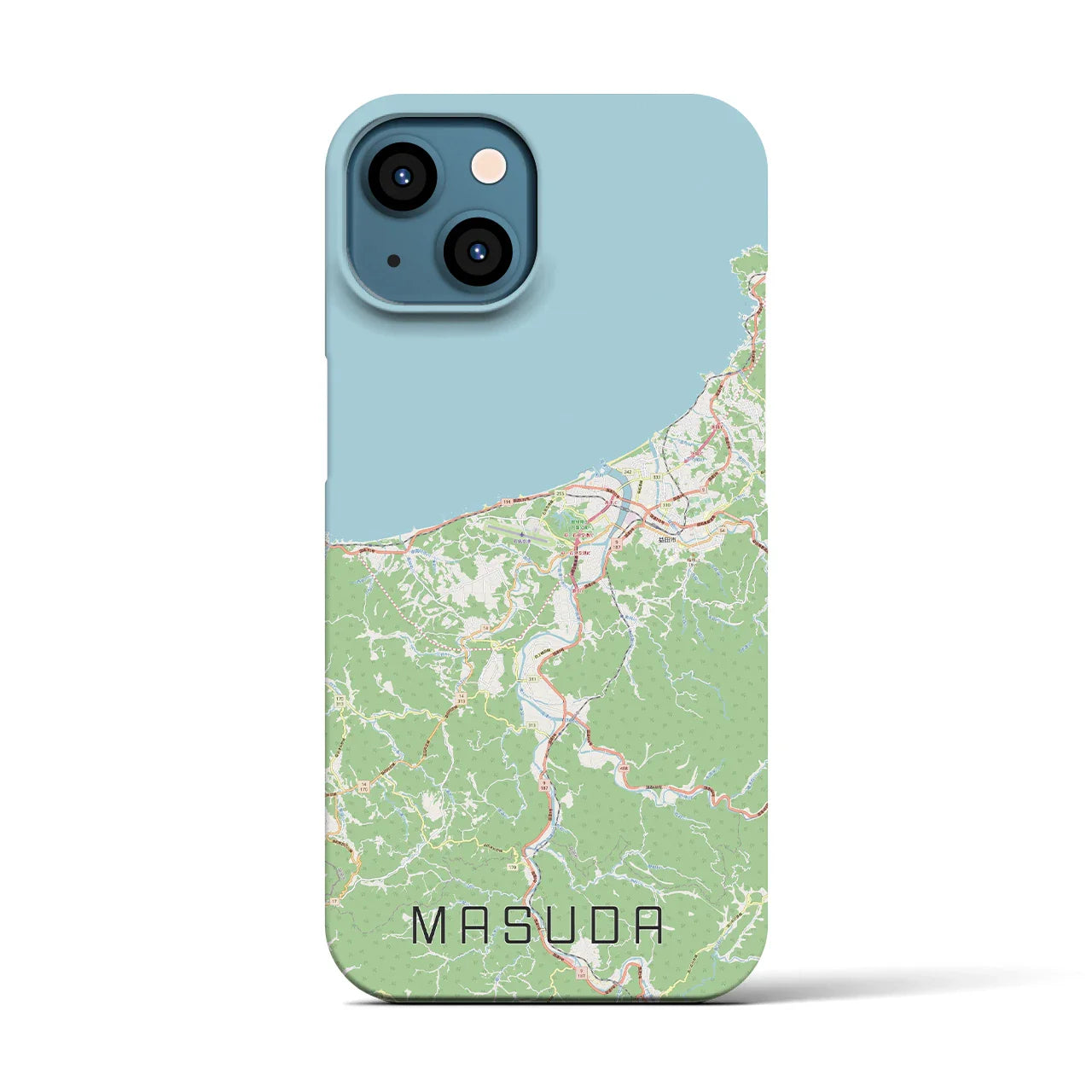 【益田(島根県)】地図柄iPhoneケース(バックカバータイプ)