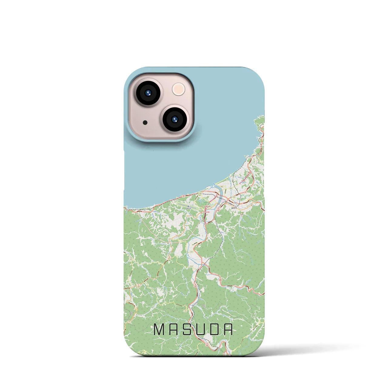 【益田(島根県)】地図柄iPhoneケース(バックカバータイプ)