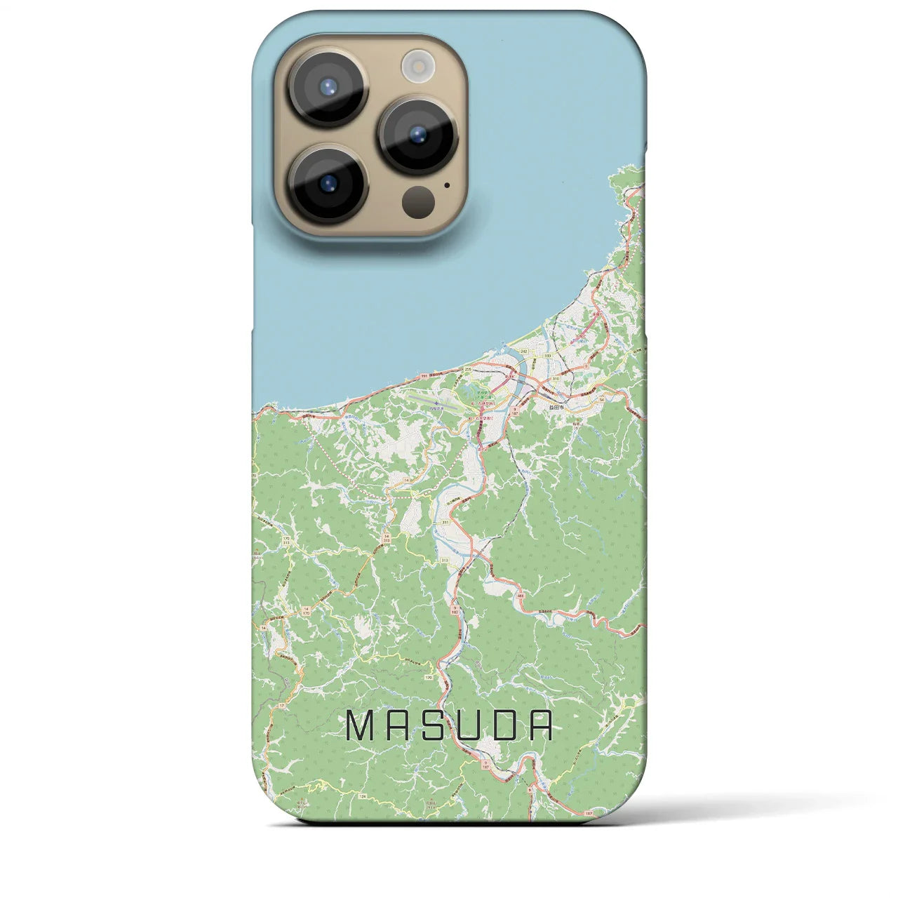 【益田(島根県)】地図柄iPhoneケース(バックカバータイプ)
