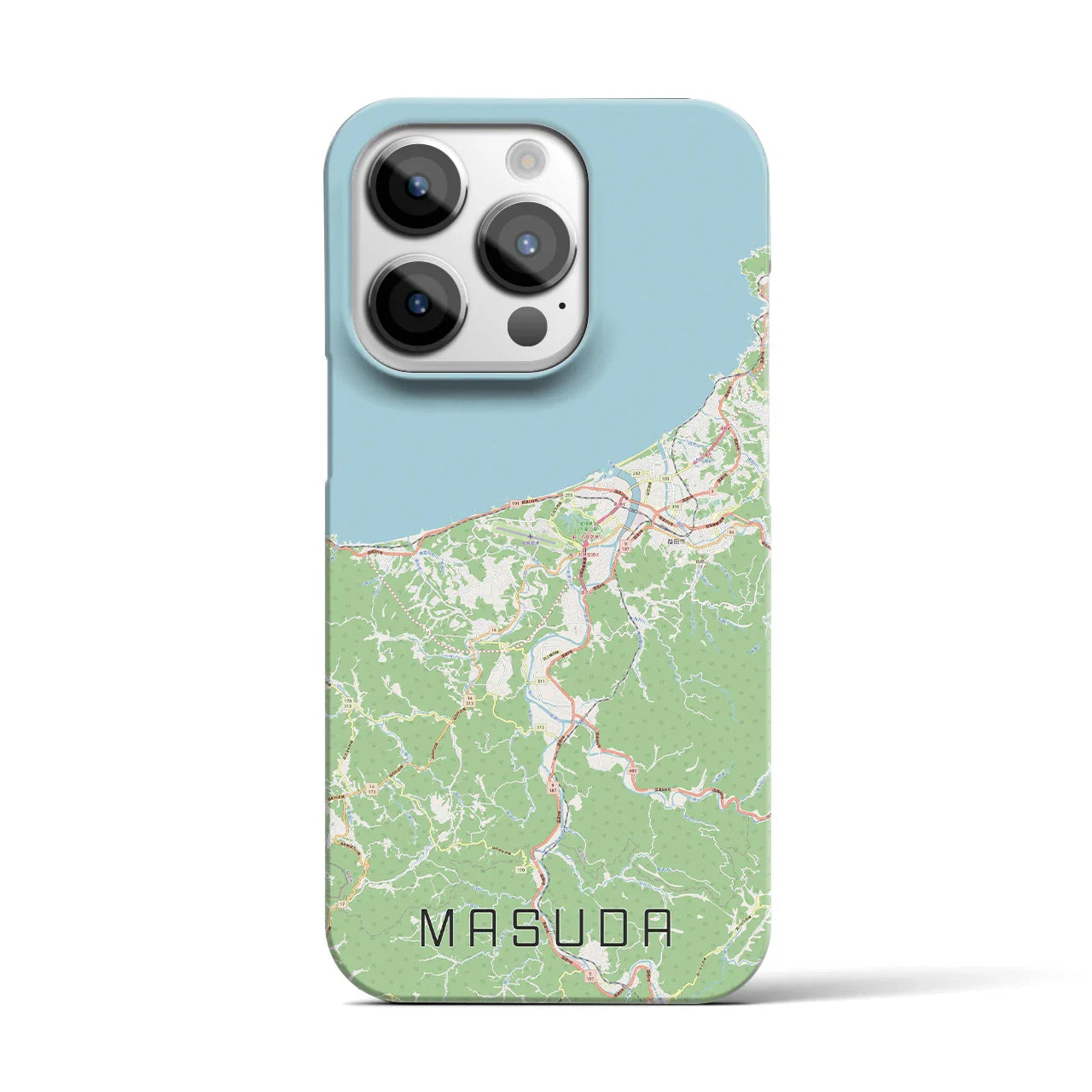 【益田(島根県)】地図柄iPhoneケース(バックカバータイプ)