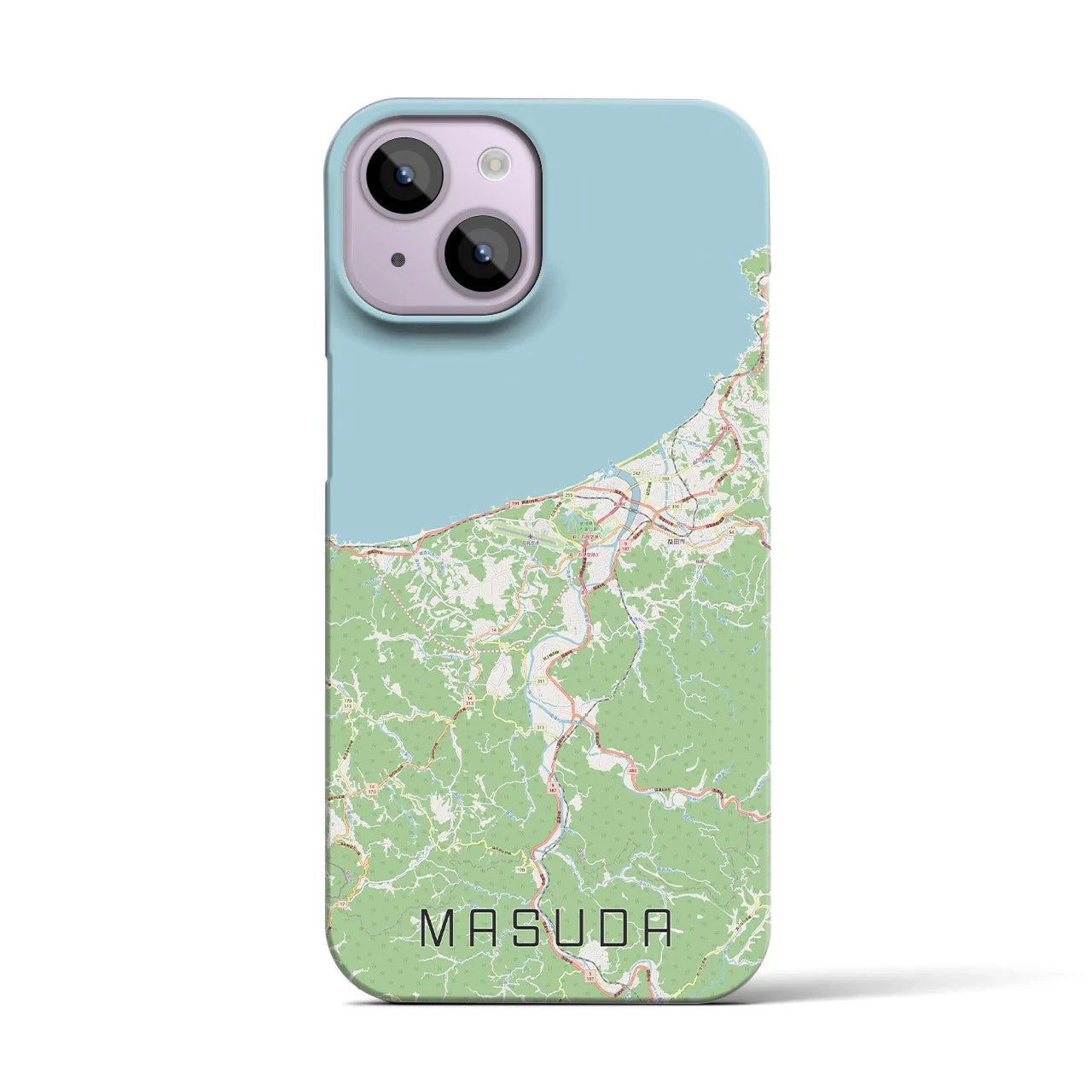 【益田(島根県)】地図柄iPhoneケース(バックカバータイプ)