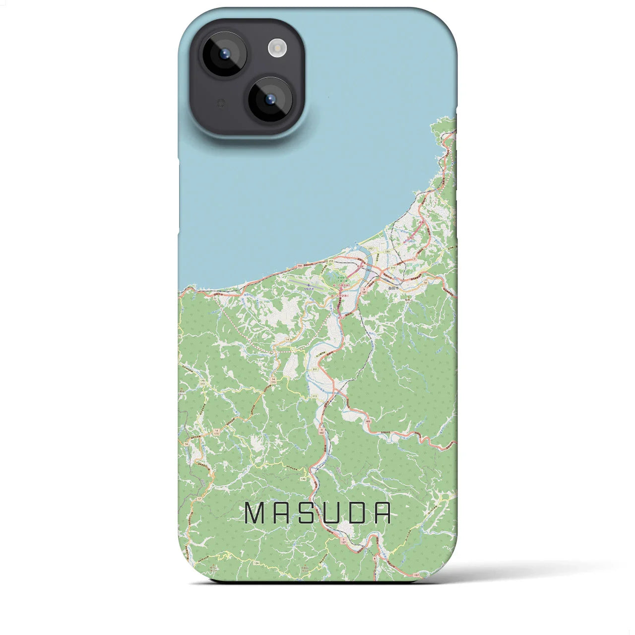 【益田(島根県)】地図柄iPhoneケース(バックカバータイプ)