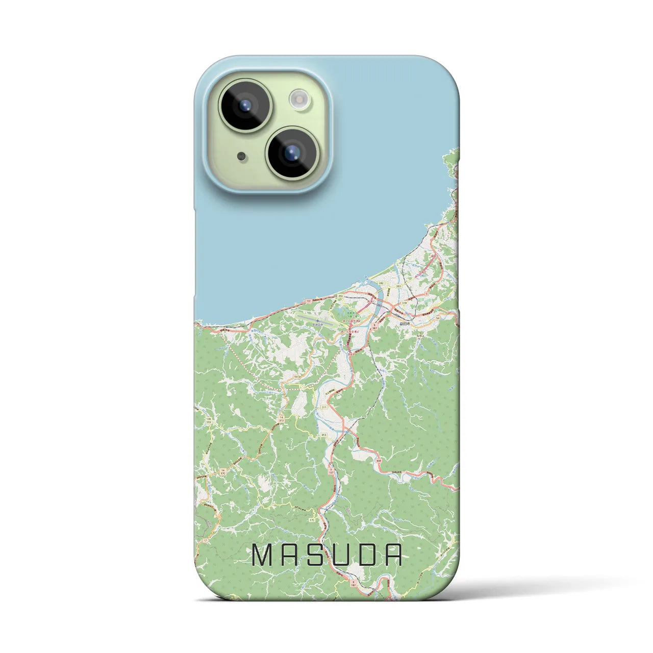 【益田(島根県)】地図柄iPhoneケース(バックカバータイプ)