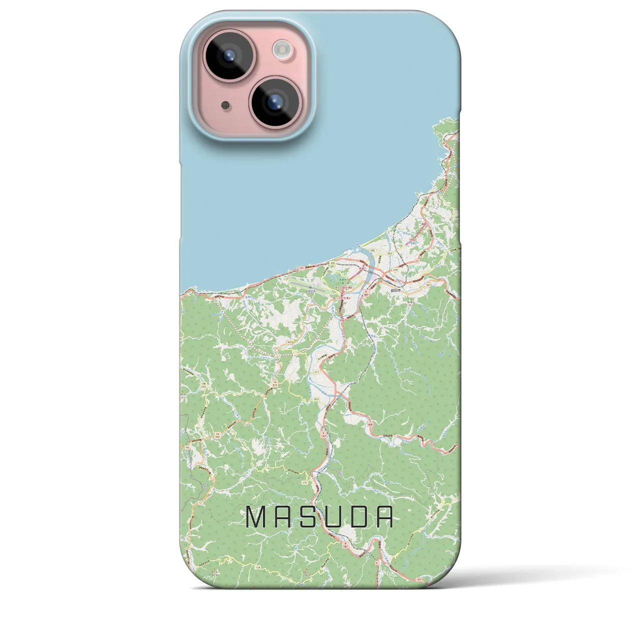 【益田(島根県)】地図柄iPhoneケース(バックカバータイプ)