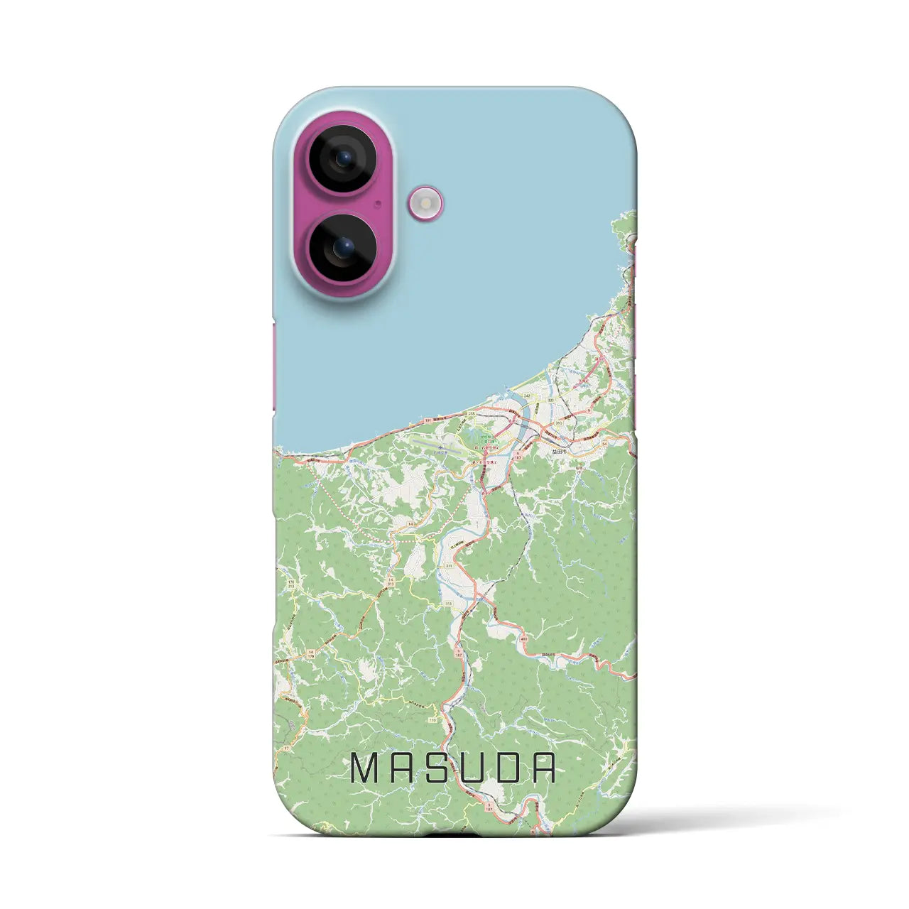 【益田(島根県)】地図柄iPhoneケース(バックカバータイプ)
