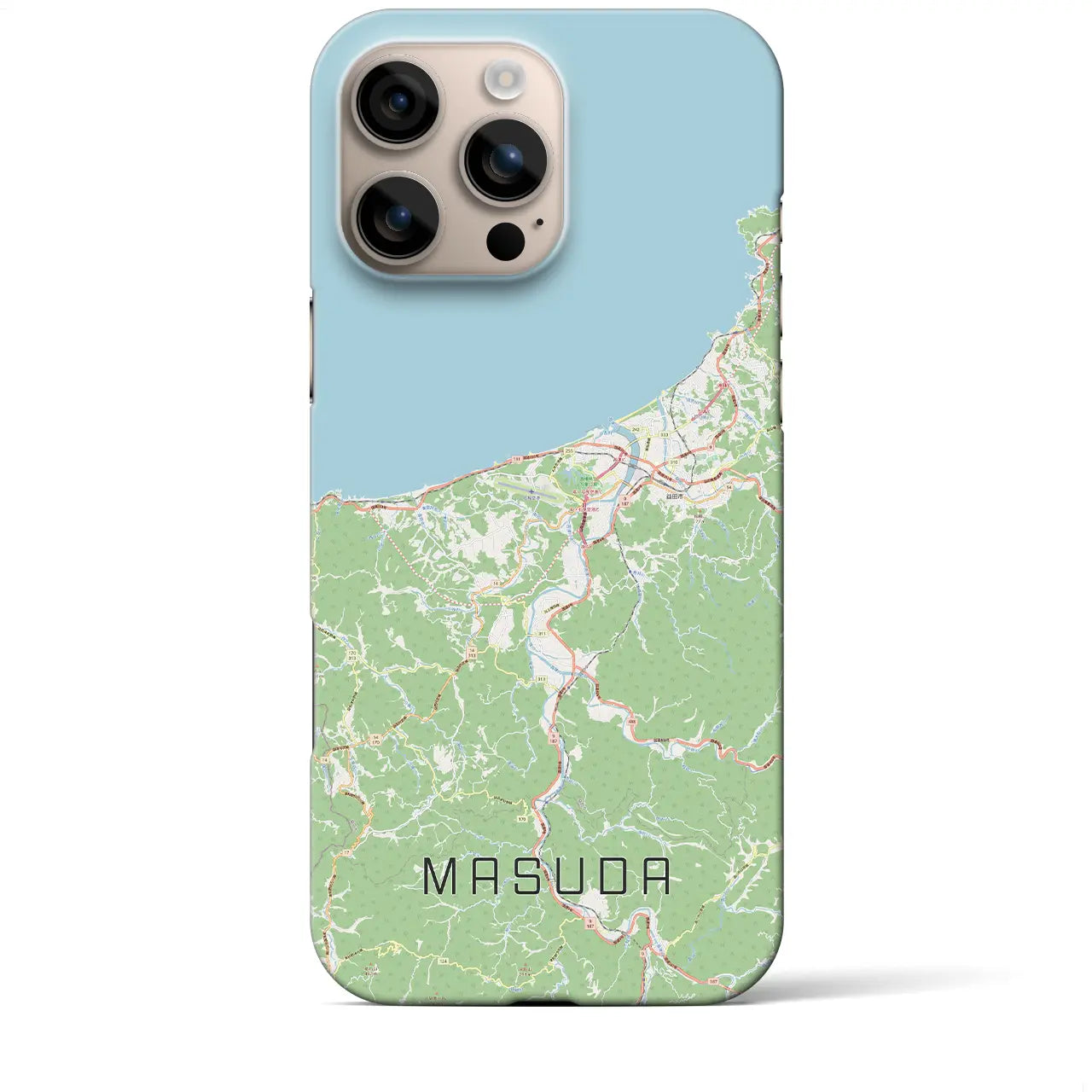 【益田(島根県)】地図柄iPhoneケース(バックカバータイプ)