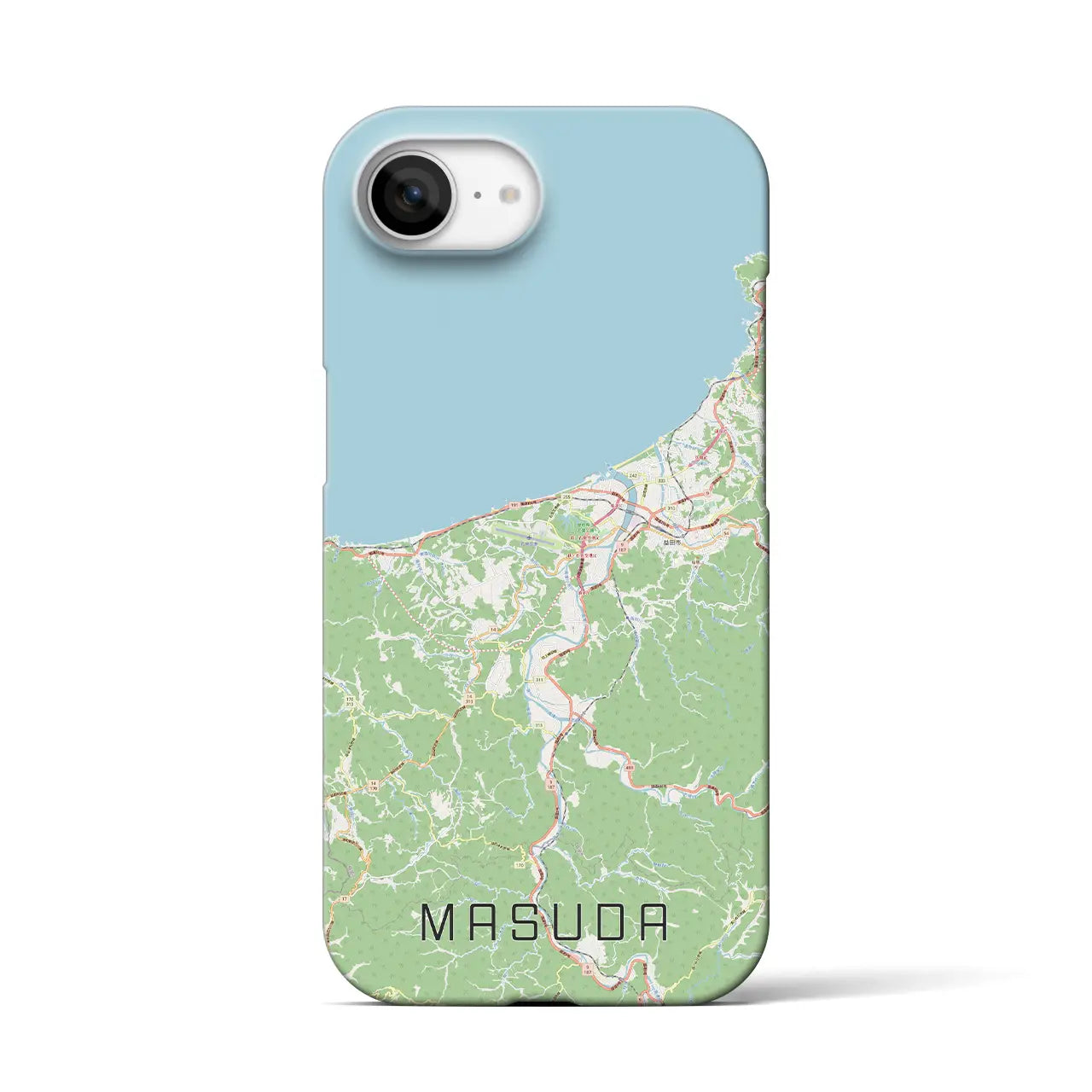 【益田(島根県)】地図柄iPhoneケース(バックカバータイプ)