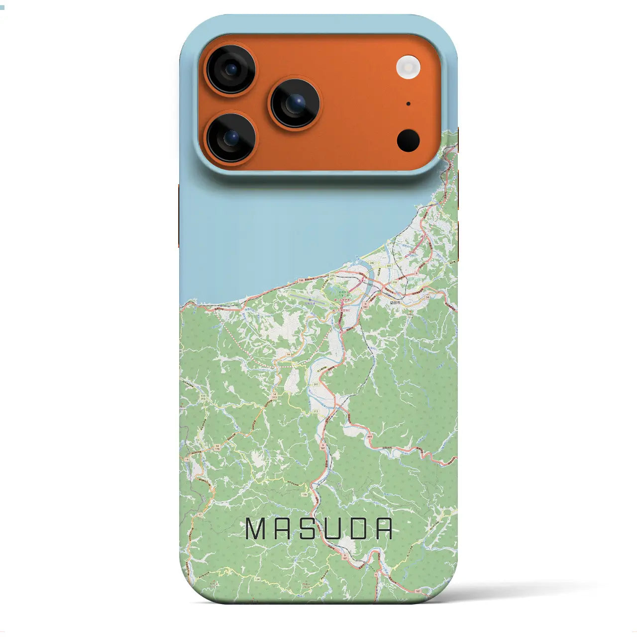 【益田(島根県)】地図柄iPhoneケース(バックカバータイプ)