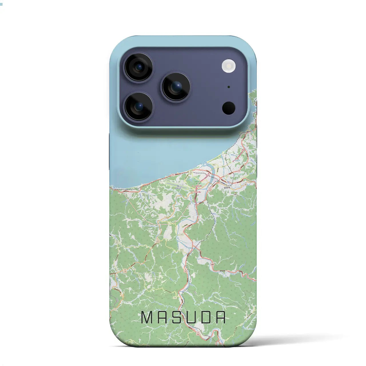 【益田(島根県)】地図柄iPhoneケース(バックカバータイプ)