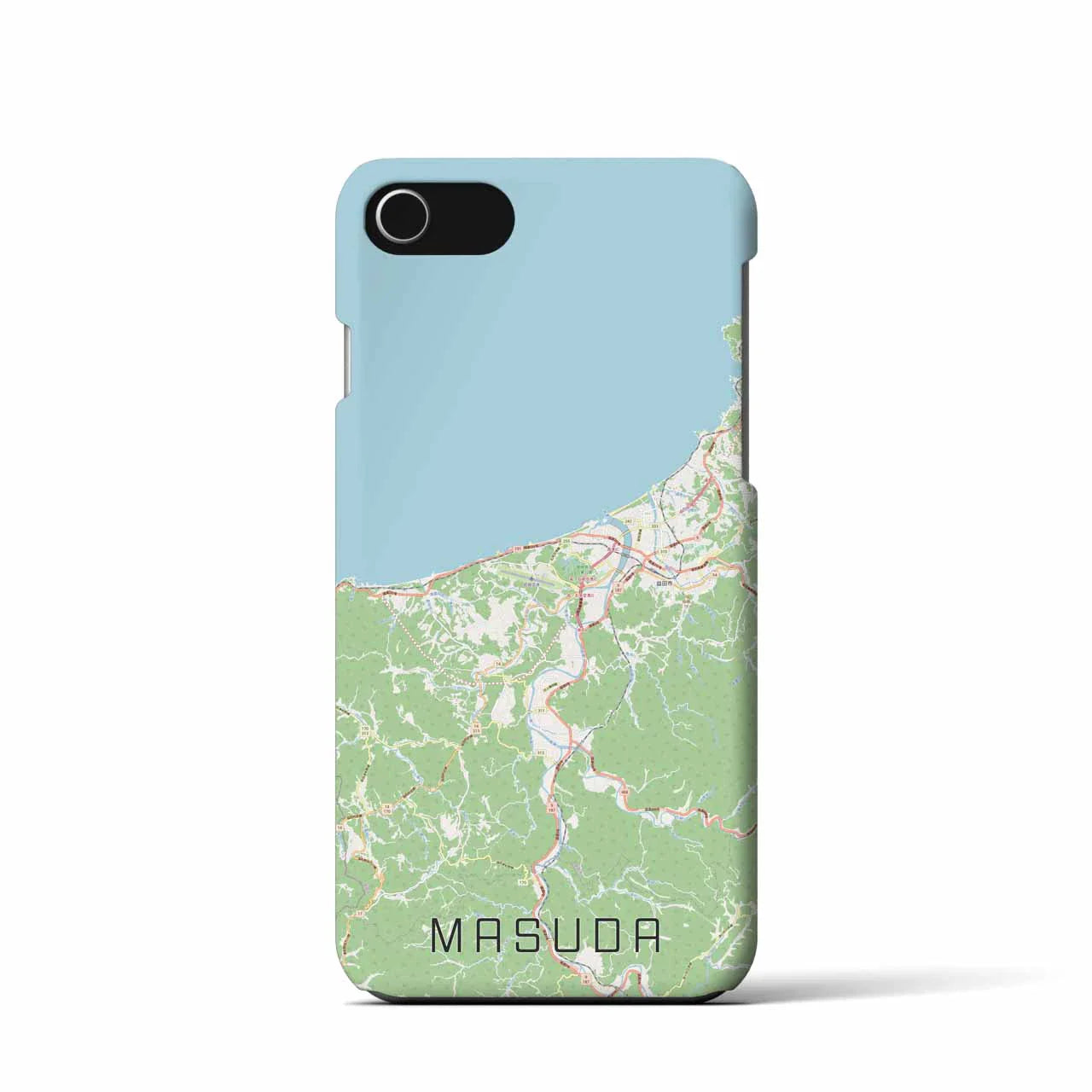 【益田(島根県)】地図柄iPhoneケース(バックカバータイプ)