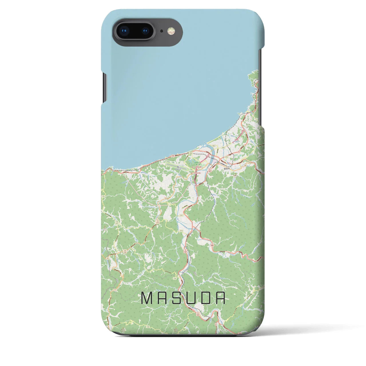 【益田(島根県)】地図柄iPhoneケース(バックカバータイプ)