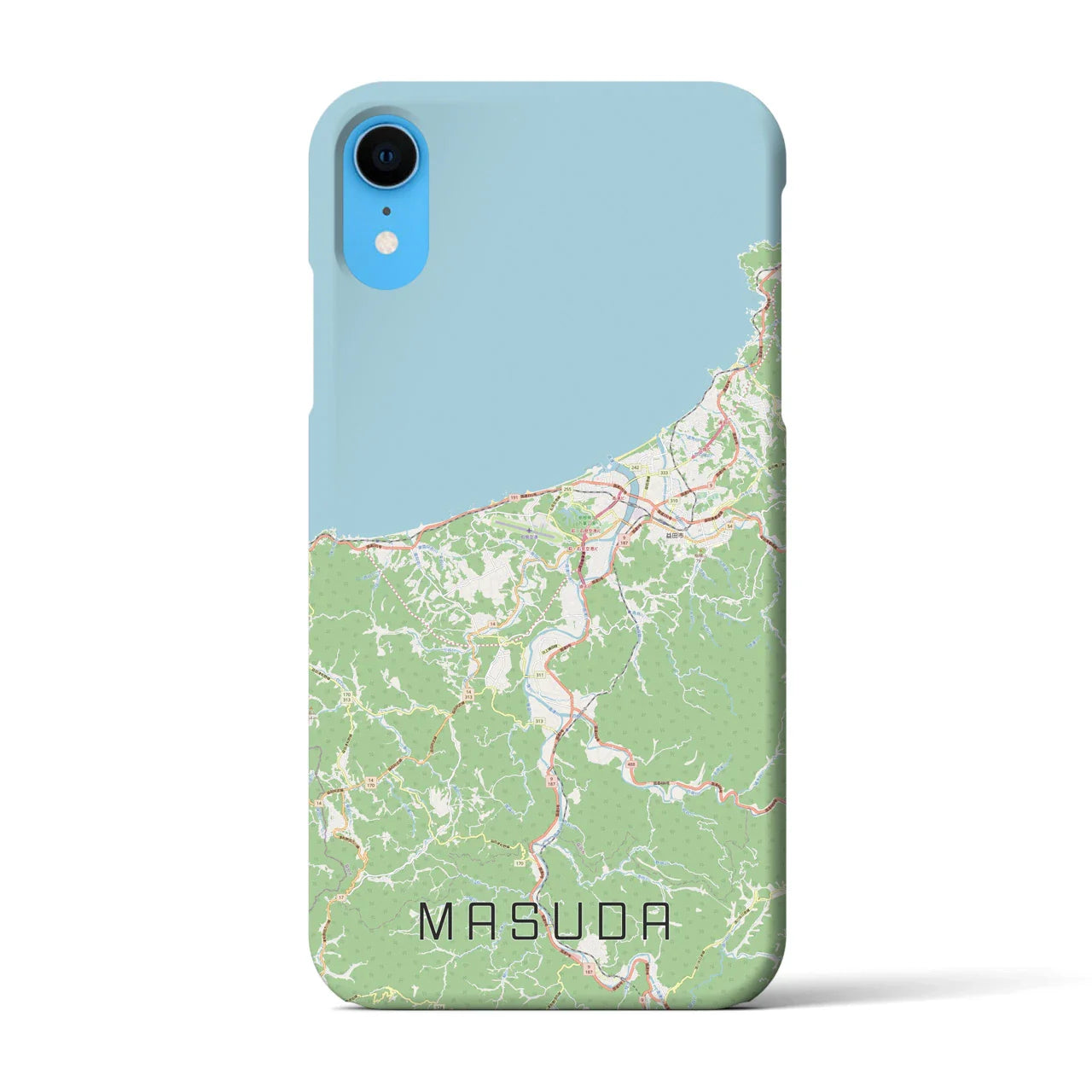 【益田(島根県)】地図柄iPhoneケース(バックカバータイプ)