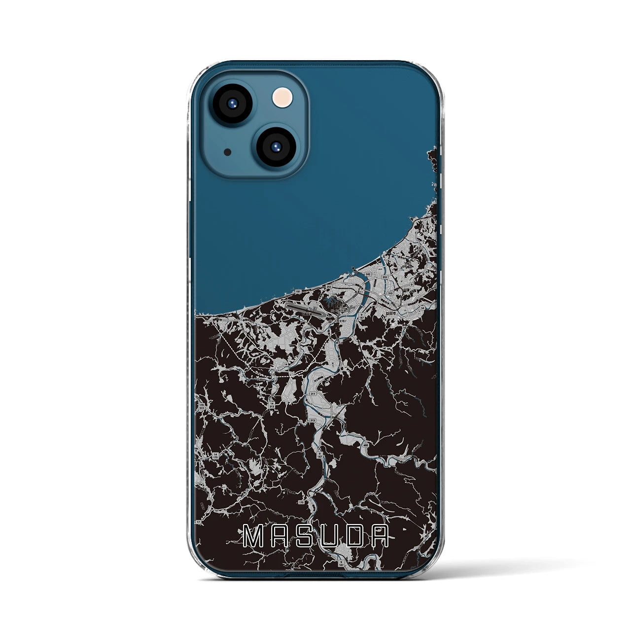 【益田(島根県)】地図柄iPhoneケース(クリアタイプ)