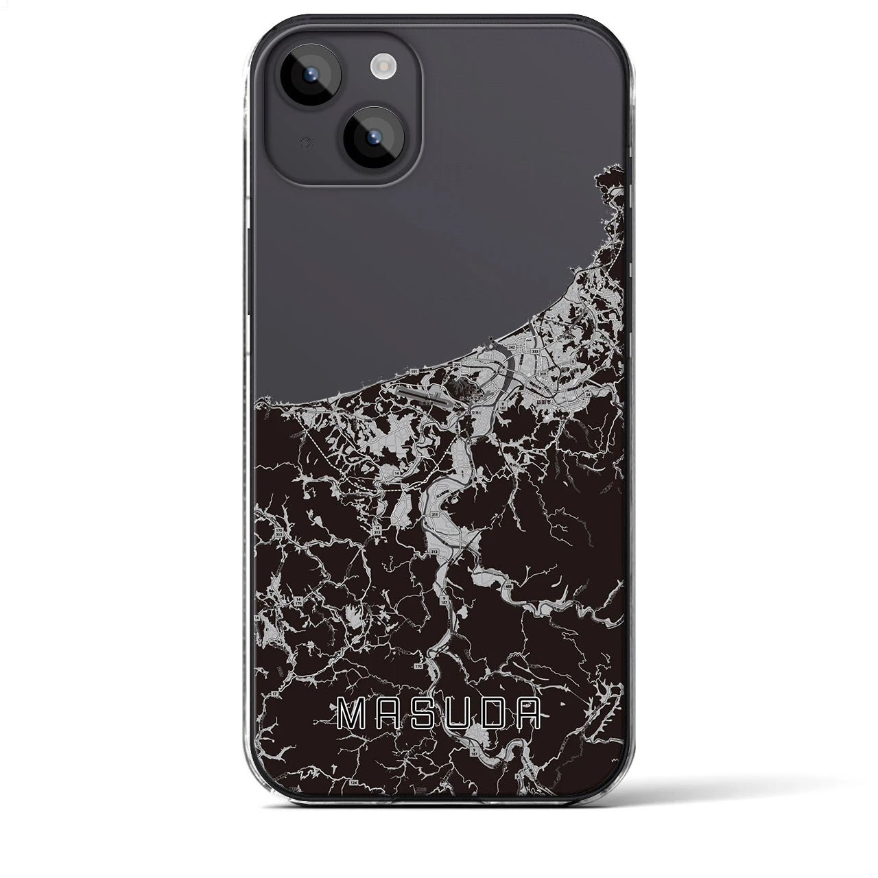 【益田(島根県)】地図柄iPhoneケース(クリアタイプ)