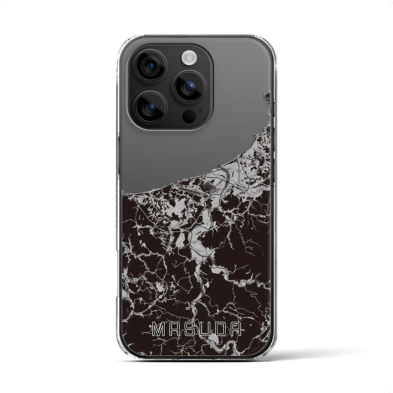 【益田(島根県)】地図柄iPhoneケース(クリアタイプ)