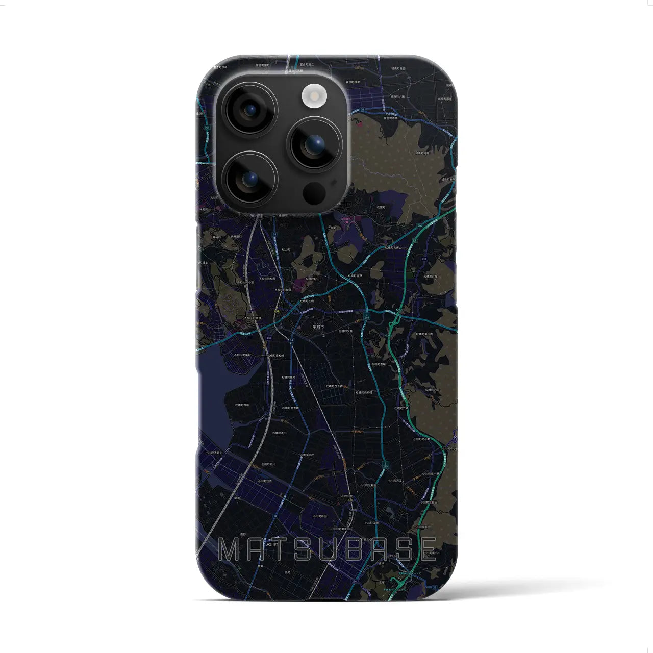 【松橋(熊本県)】地図柄iPhoneケース(バックカバータイプ)