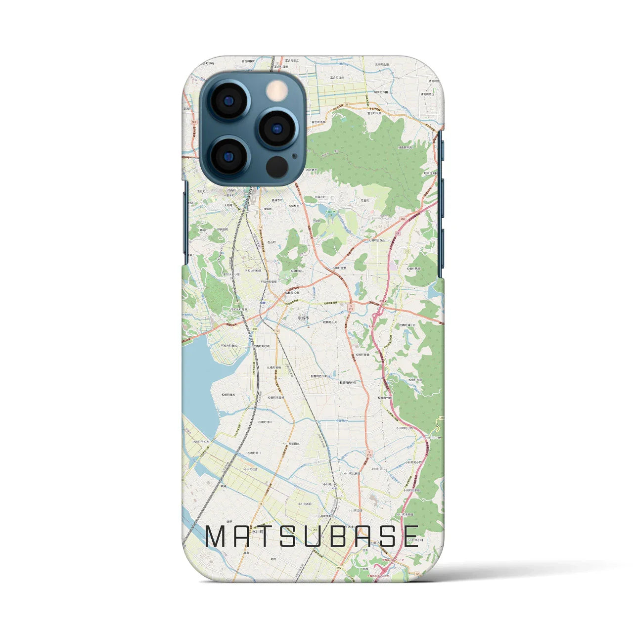 【松橋(熊本県)】地図柄iPhoneケース(バックカバータイプ)
