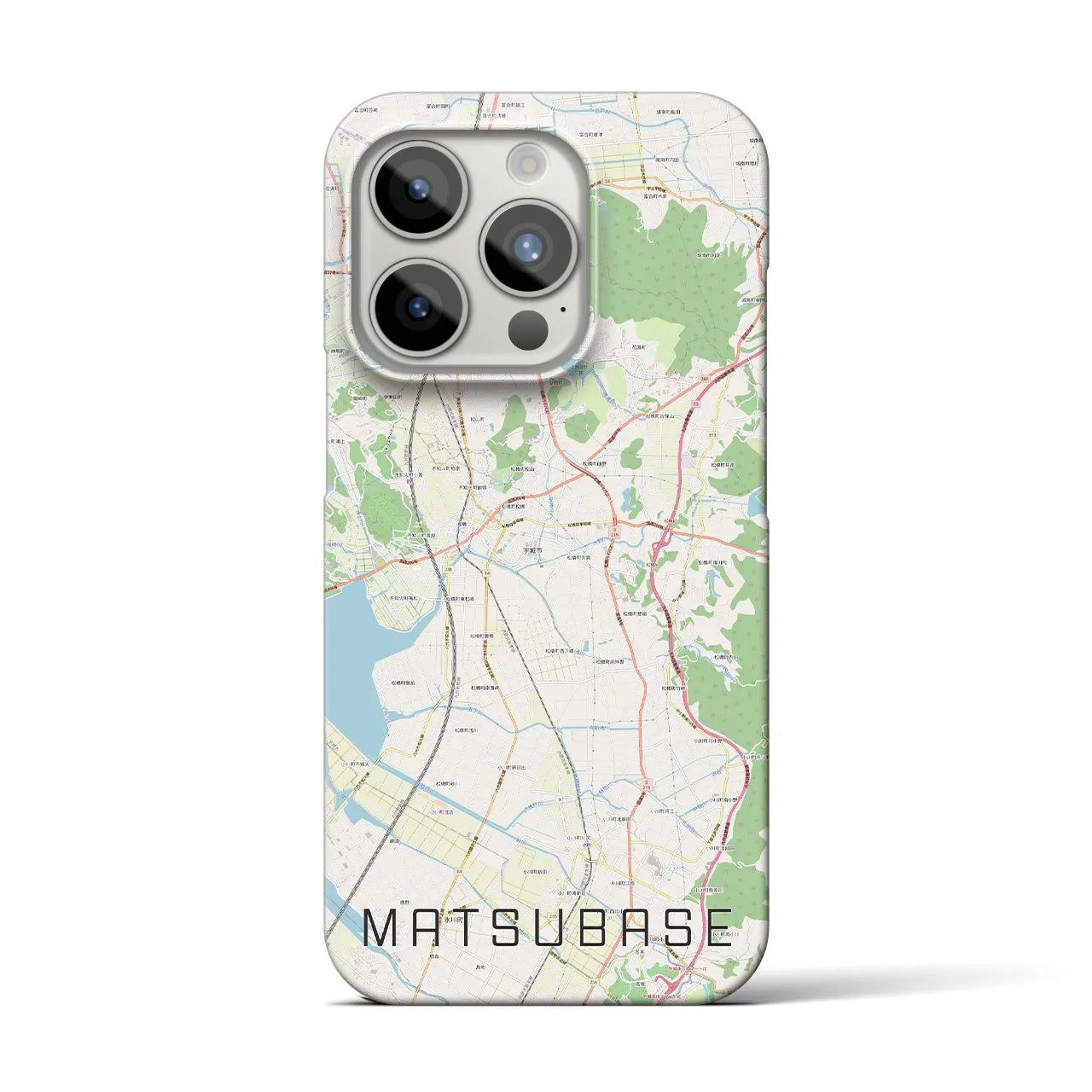 【松橋(熊本県)】地図柄iPhoneケース(バックカバータイプ)