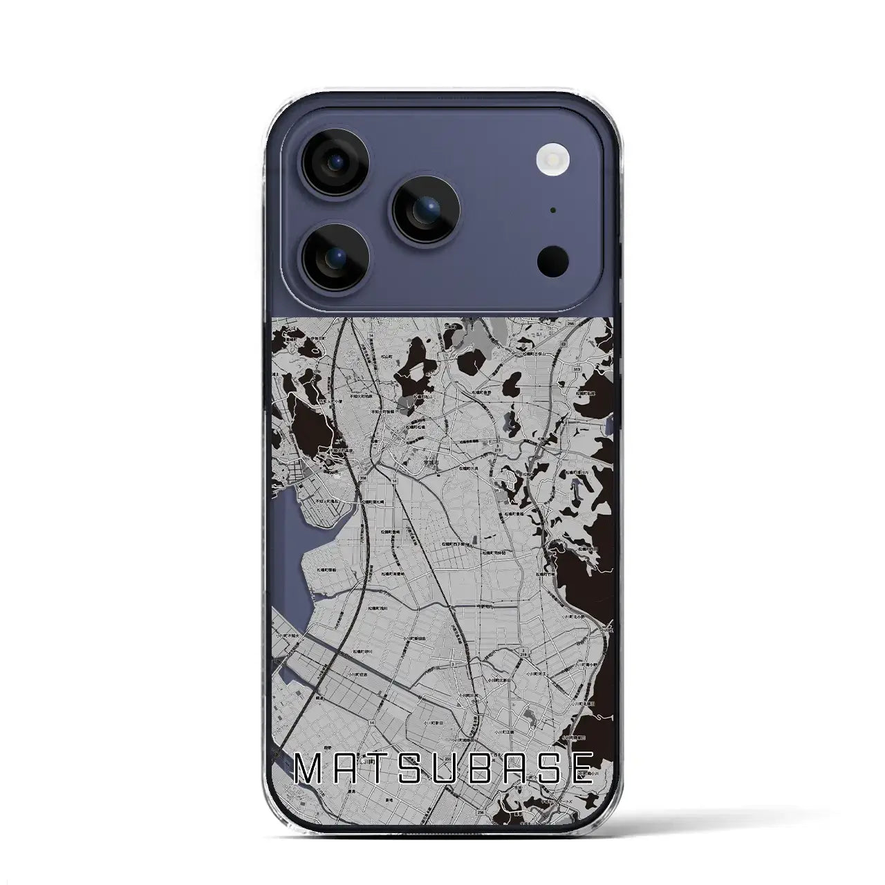 【松橋(熊本県)】地図柄iPhoneケース(クリアタイプ)