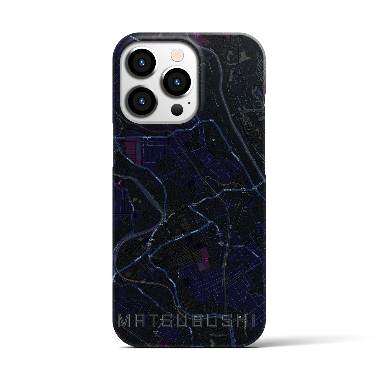 【松伏(埼玉県)】地図柄iPhoneケース(バックカバータイプ)