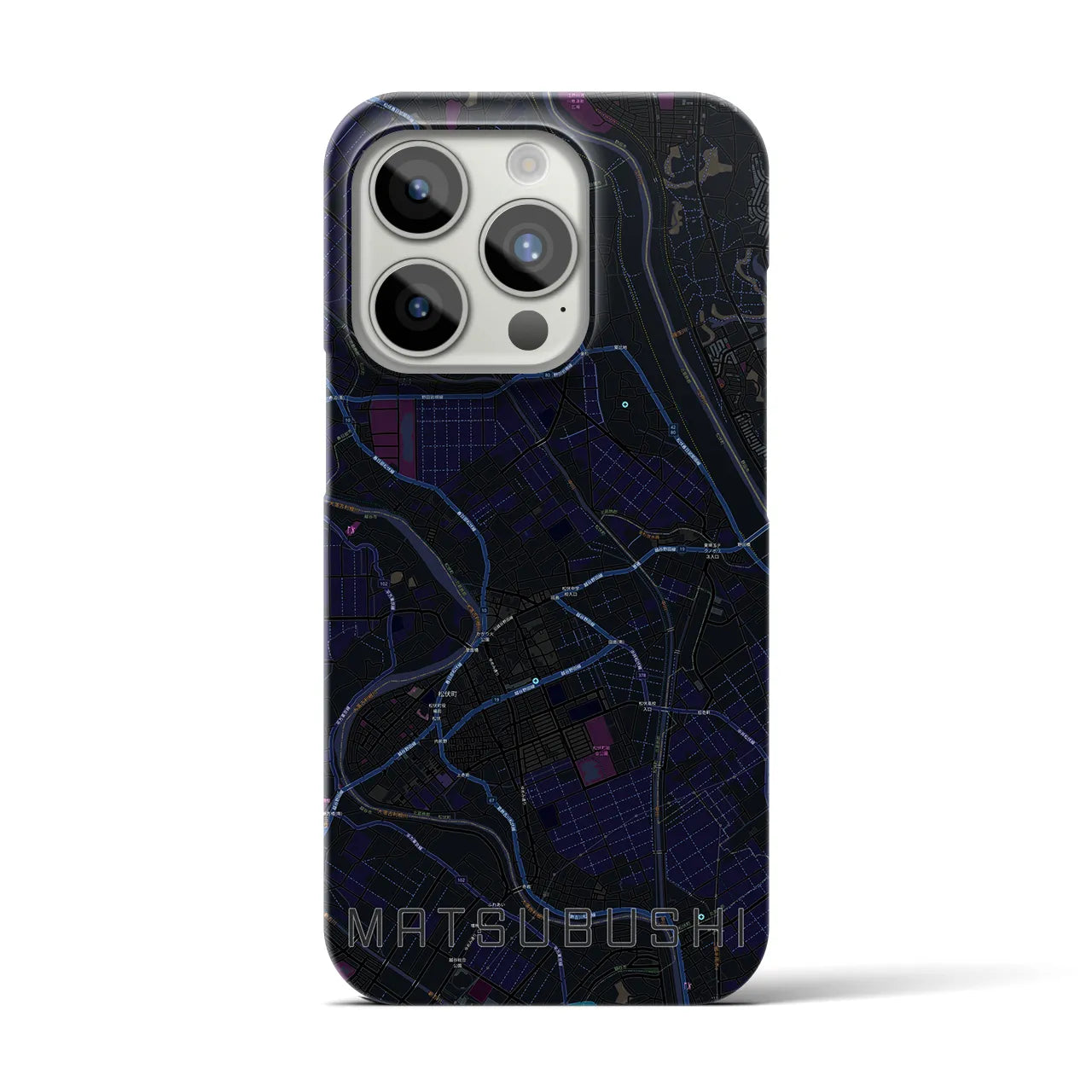 【松伏(埼玉県)】地図柄iPhoneケース(バックカバータイプ)