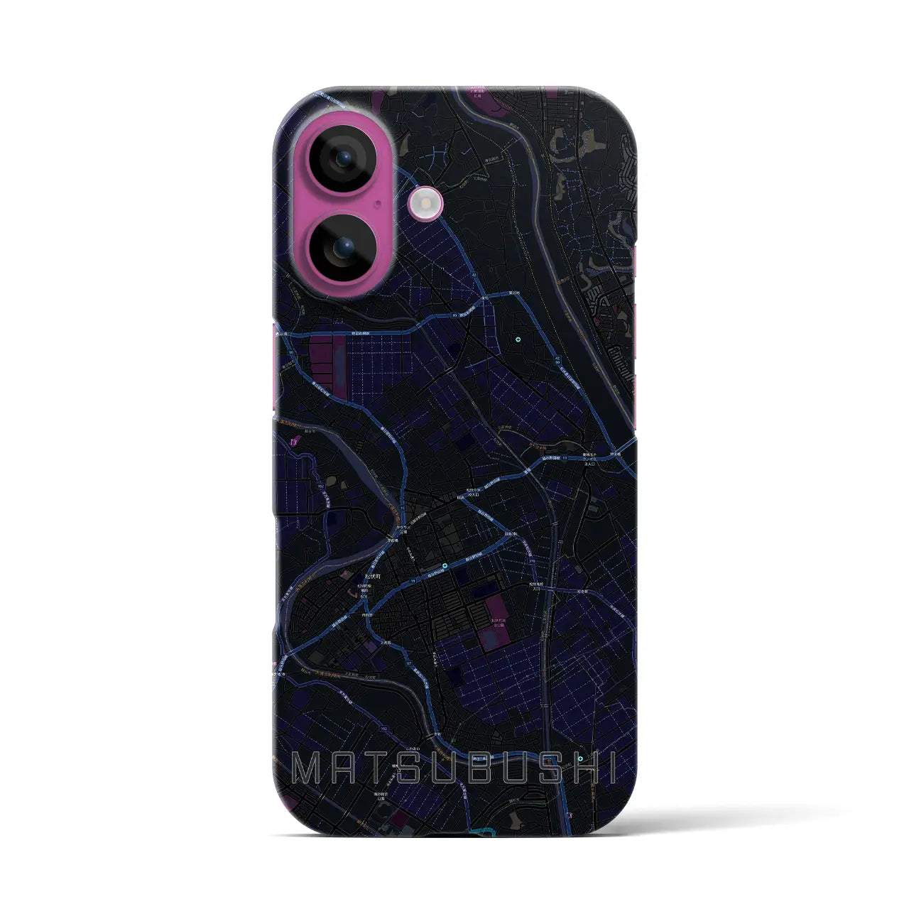 【松伏(埼玉県)】地図柄iPhoneケース(バックカバータイプ)