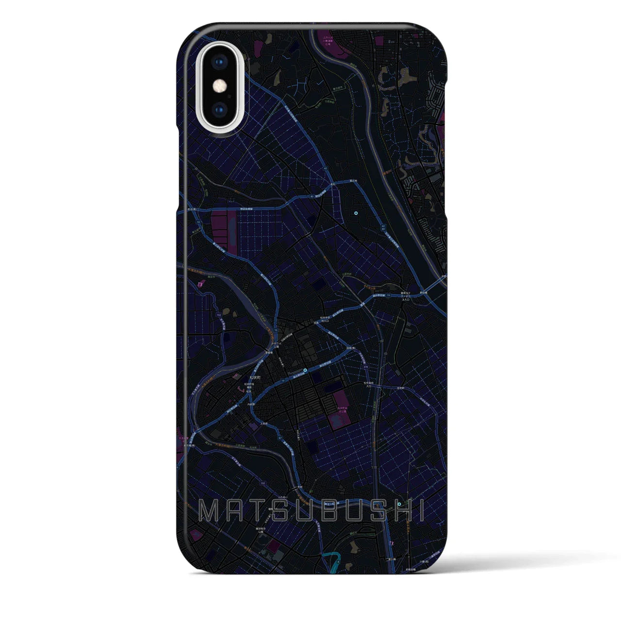 【松伏(埼玉県)】地図柄iPhoneケース(バックカバータイプ)