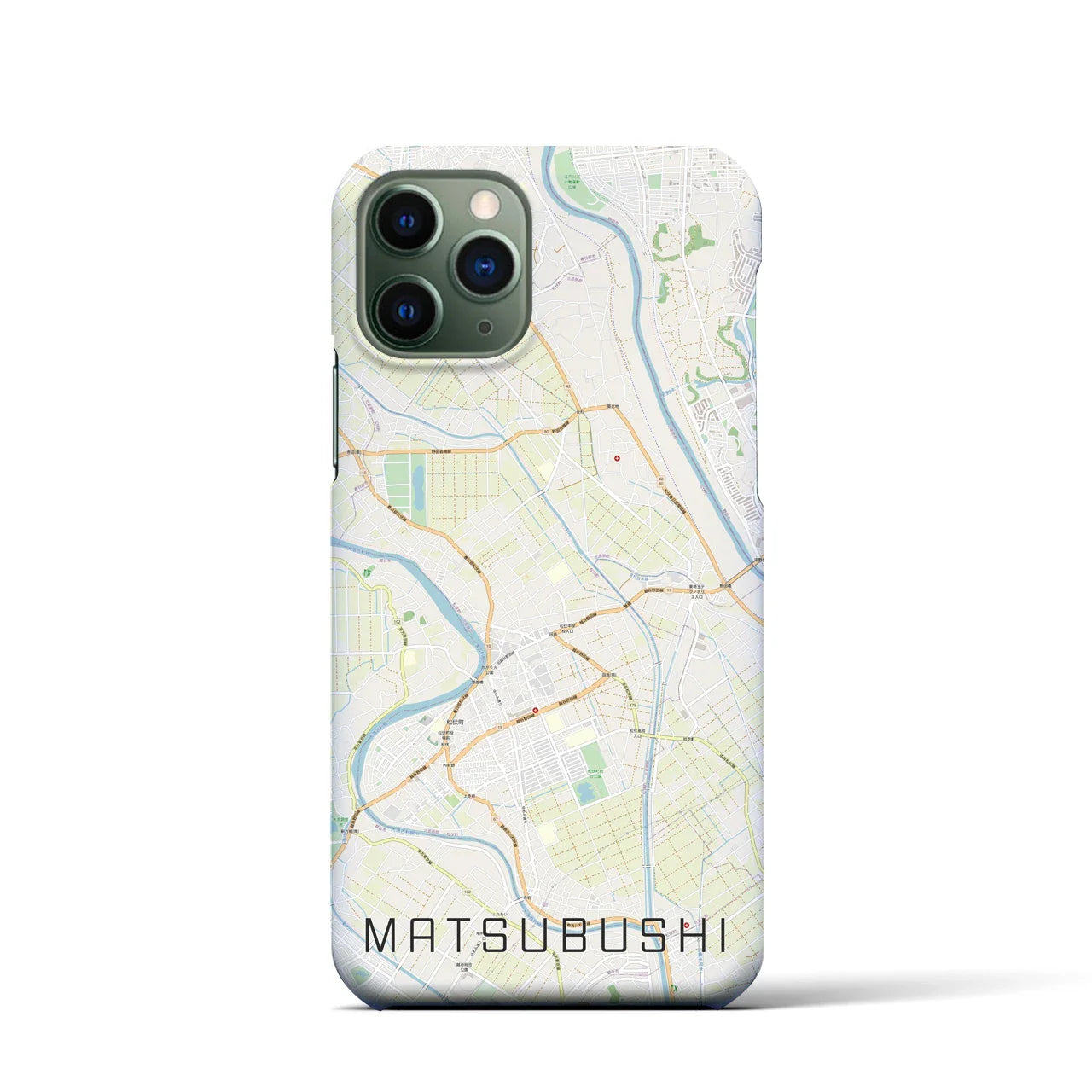 【松伏(埼玉県)】地図柄iPhoneケース(バックカバータイプ)