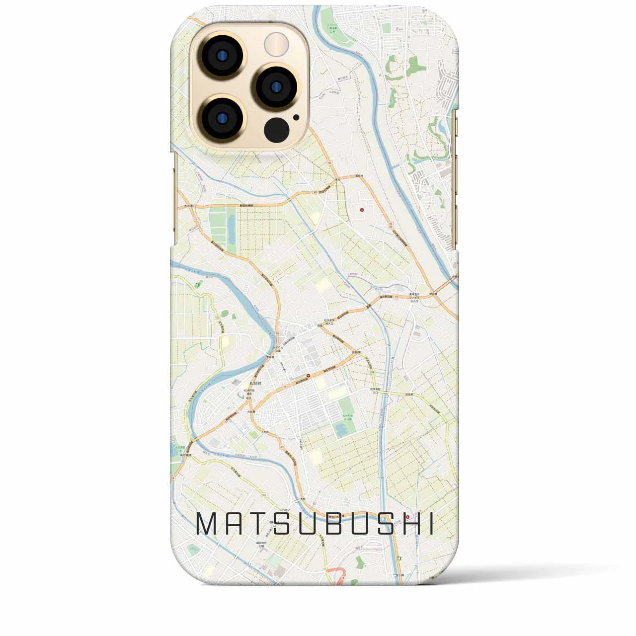 【松伏(埼玉県)】地図柄iPhoneケース(バックカバータイプ)