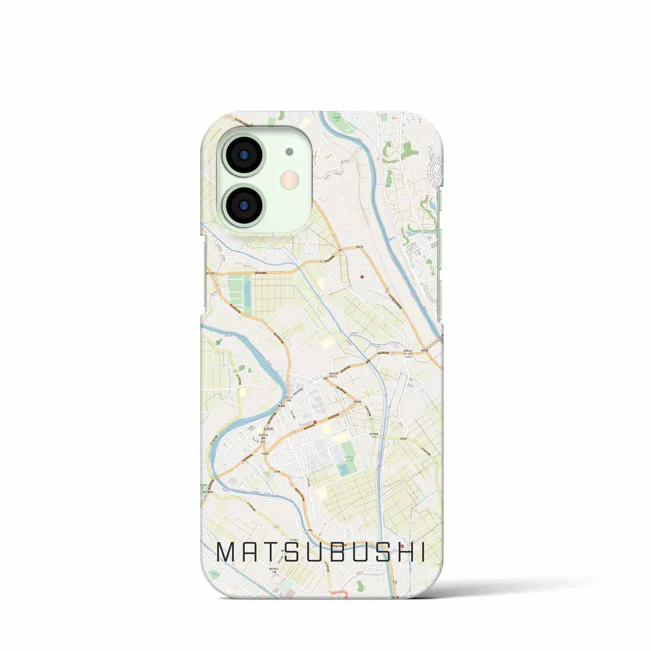 【松伏(埼玉県)】地図柄iPhoneケース(バックカバータイプ)