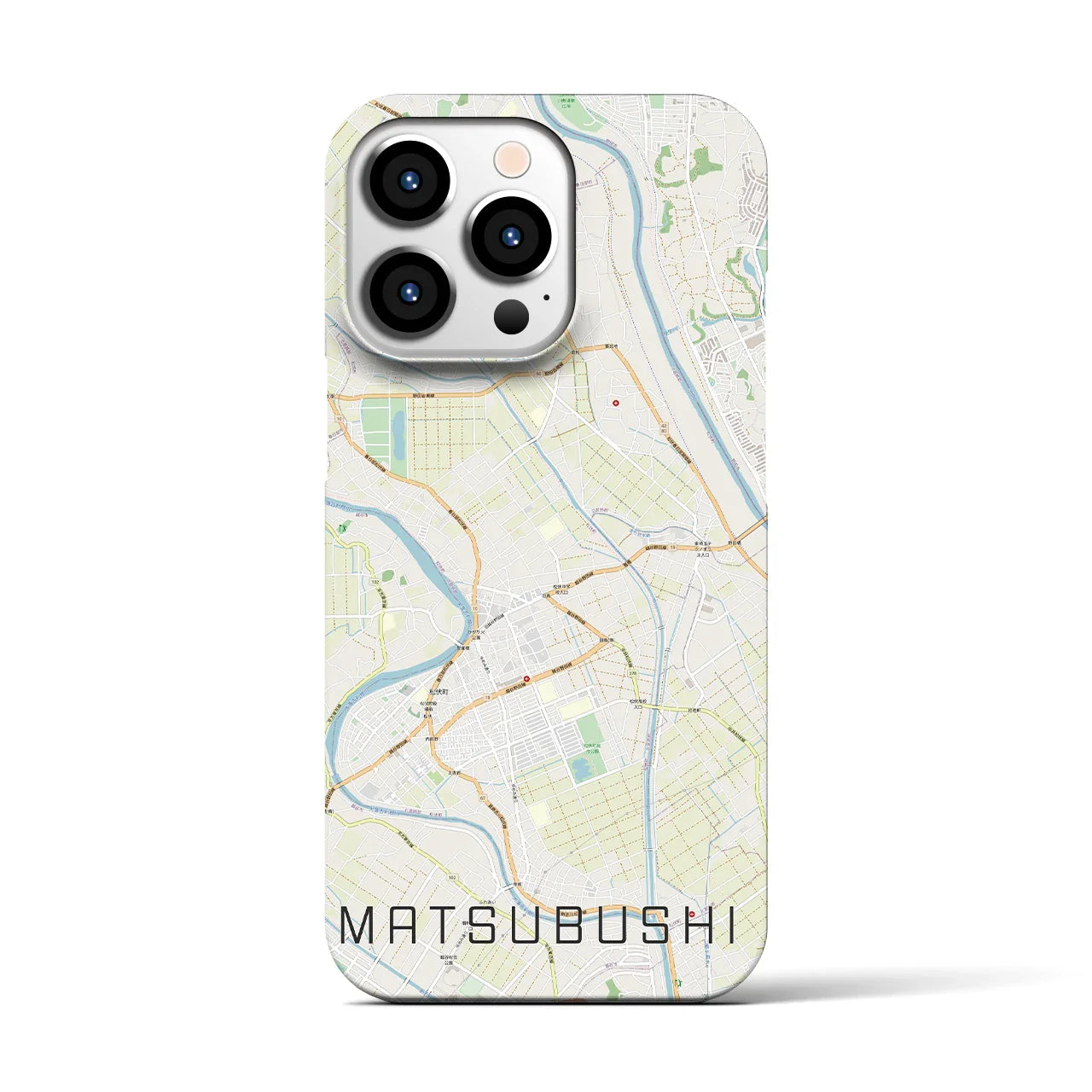 【松伏(埼玉県)】地図柄iPhoneケース(バックカバータイプ)