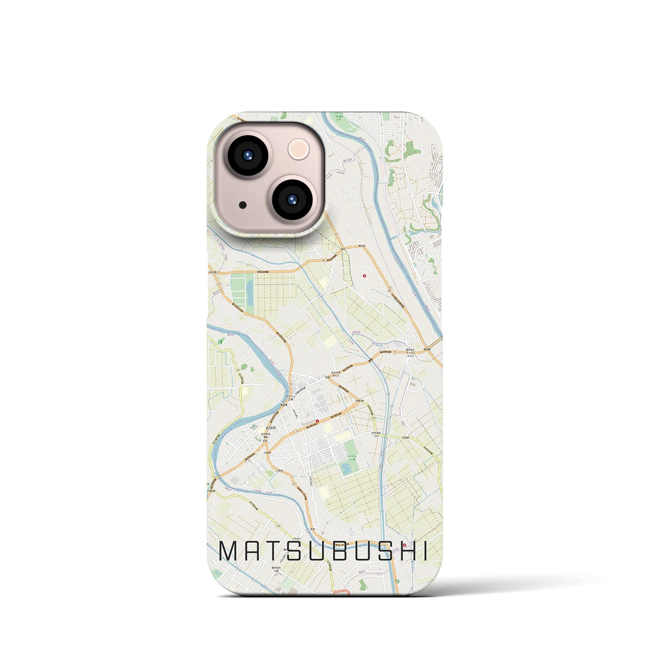 【松伏(埼玉県)】地図柄iPhoneケース(バックカバータイプ)