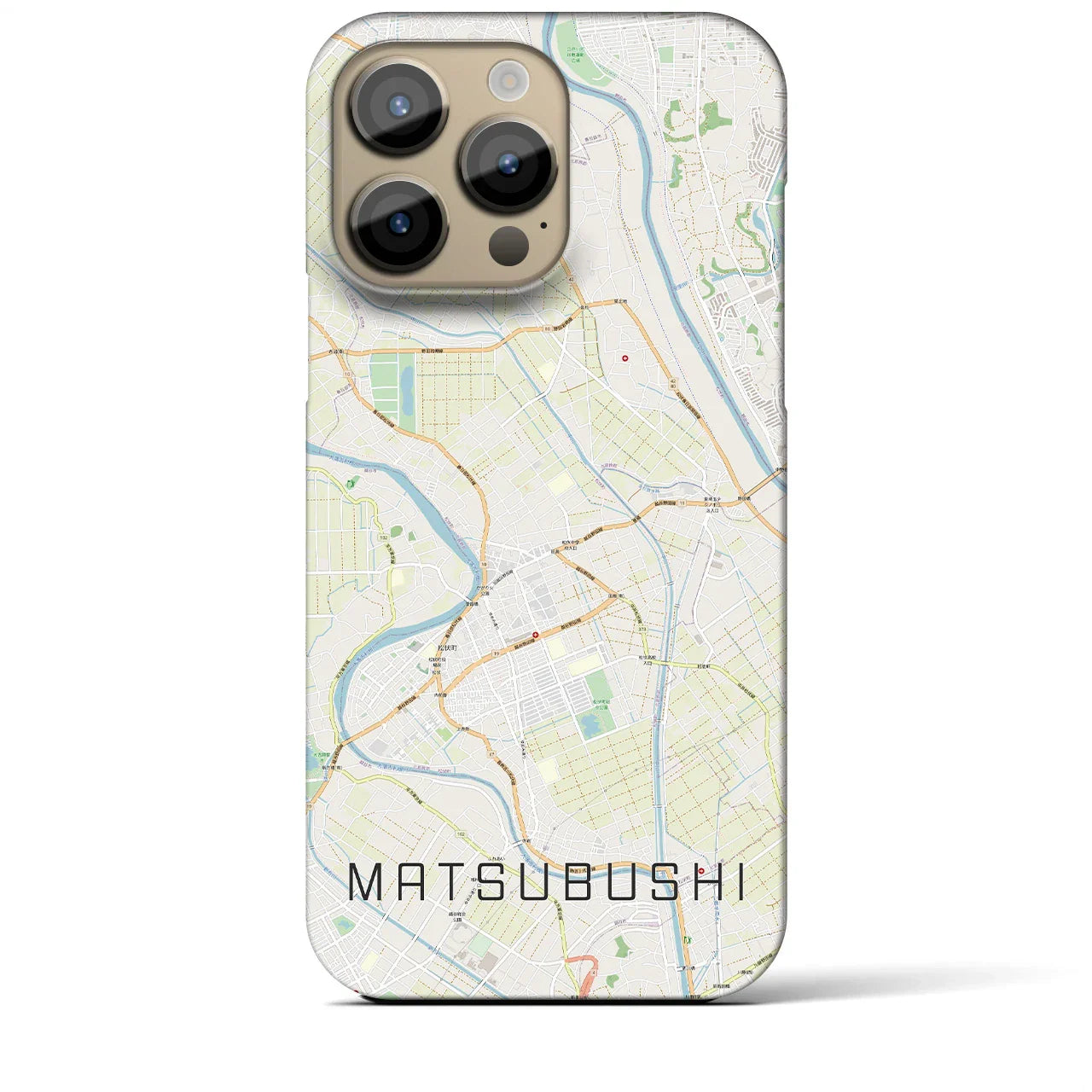 【松伏(埼玉県)】地図柄iPhoneケース(バックカバータイプ)