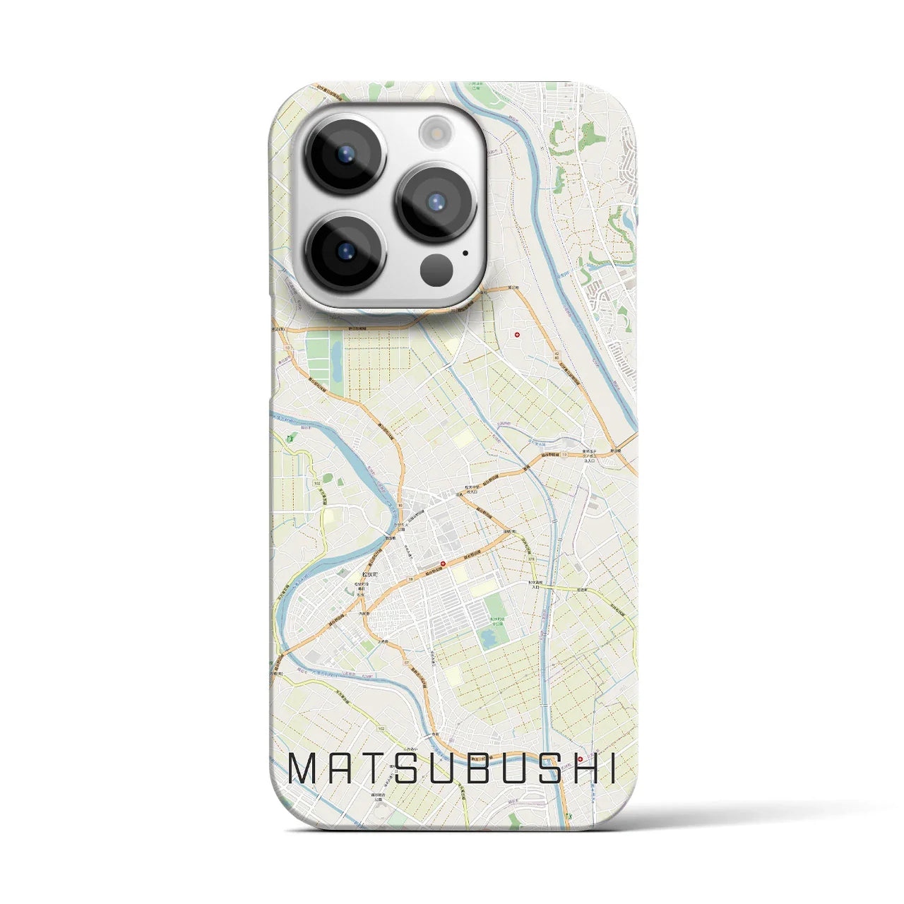 【松伏(埼玉県)】地図柄iPhoneケース(バックカバータイプ)