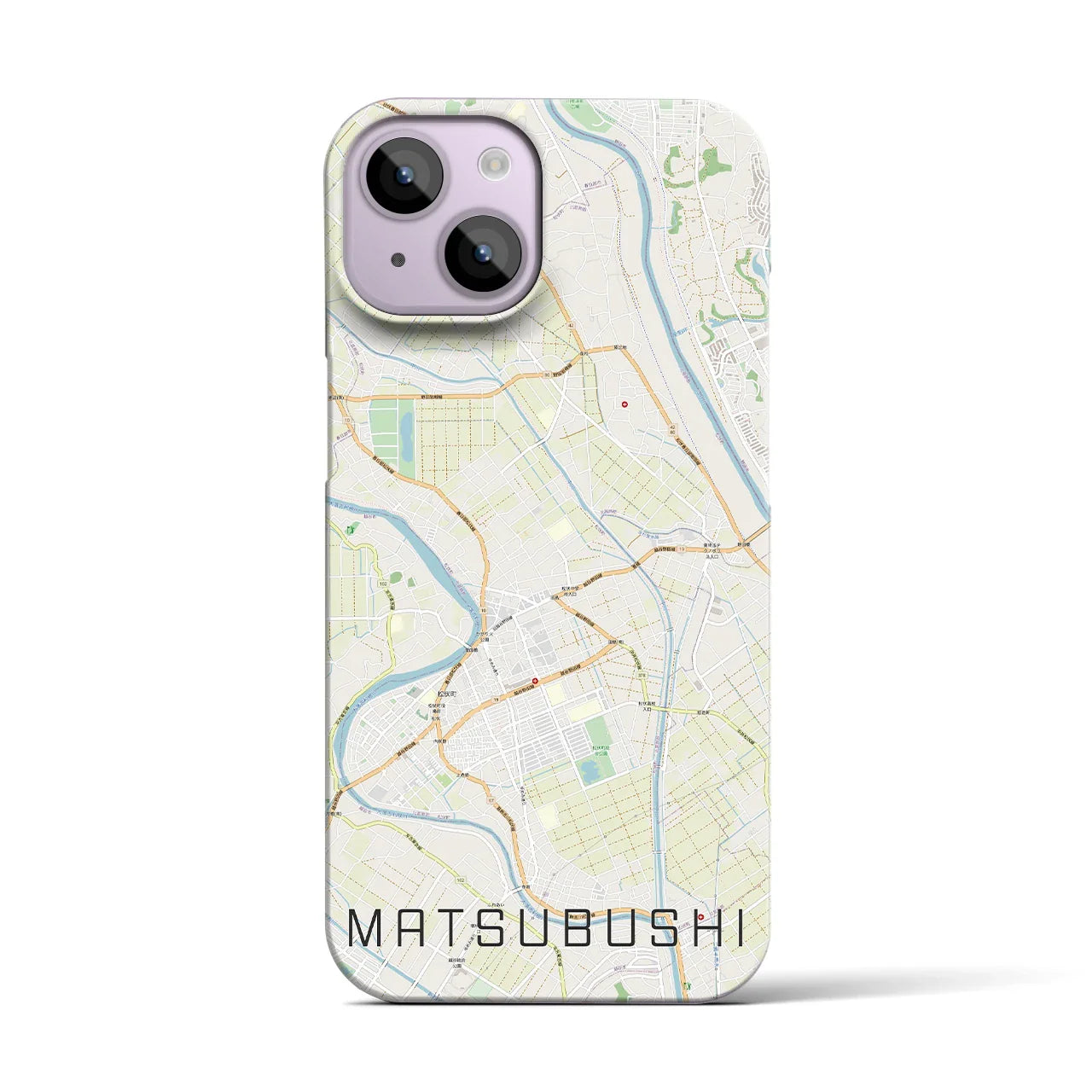 【松伏(埼玉県)】地図柄iPhoneケース(バックカバータイプ)