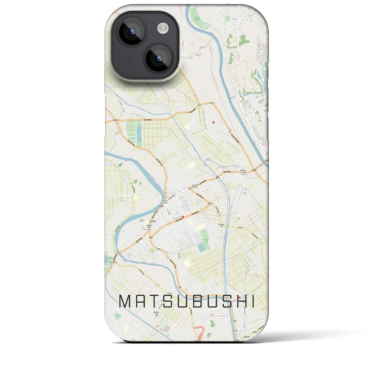 【松伏(埼玉県)】地図柄iPhoneケース(バックカバータイプ)