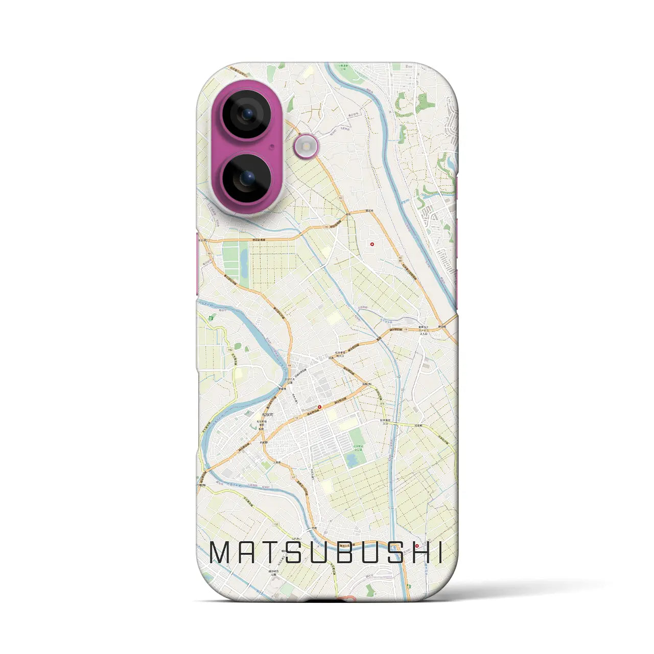 【松伏(埼玉県)】地図柄iPhoneケース(バックカバータイプ)