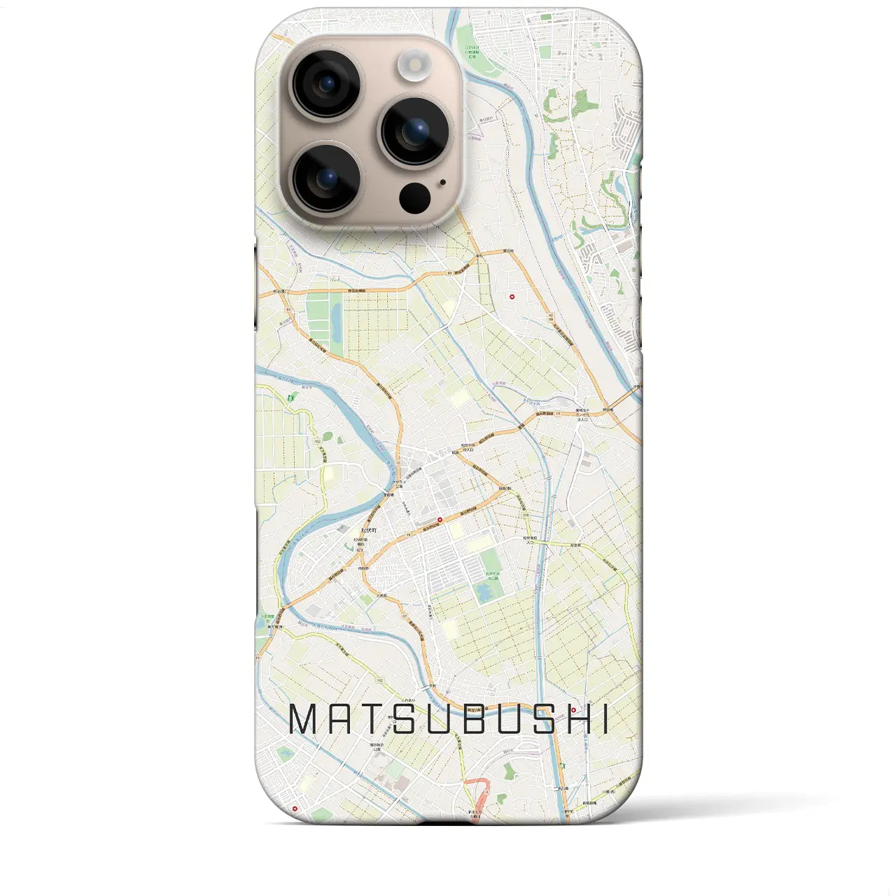 【松伏(埼玉県)】地図柄iPhoneケース(バックカバータイプ)