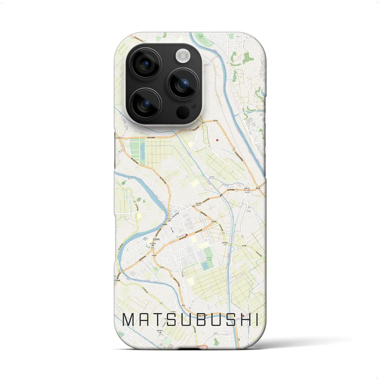 【松伏(埼玉県)】地図柄iPhoneケース(バックカバータイプ)