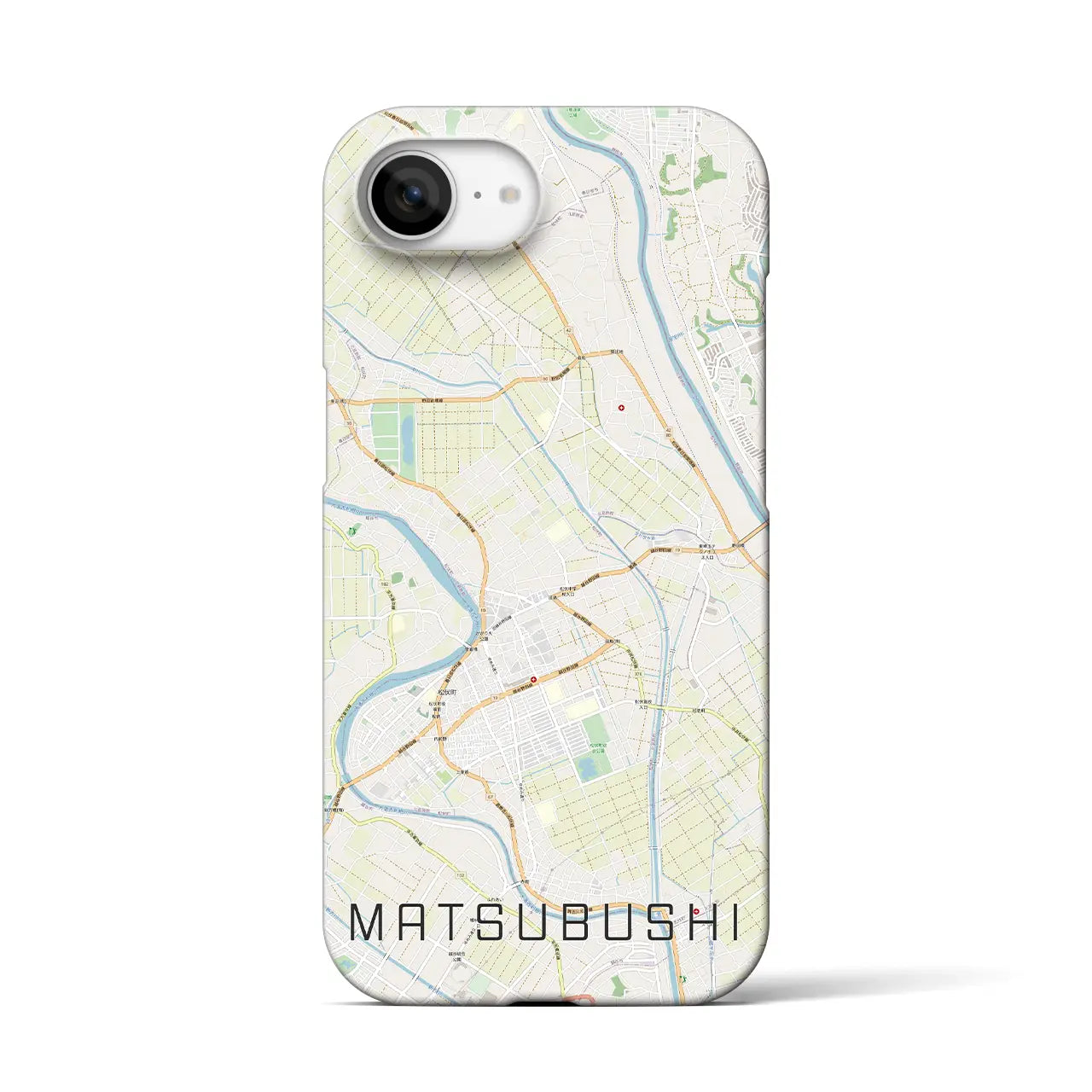 【松伏(埼玉県)】地図柄iPhoneケース(バックカバータイプ)