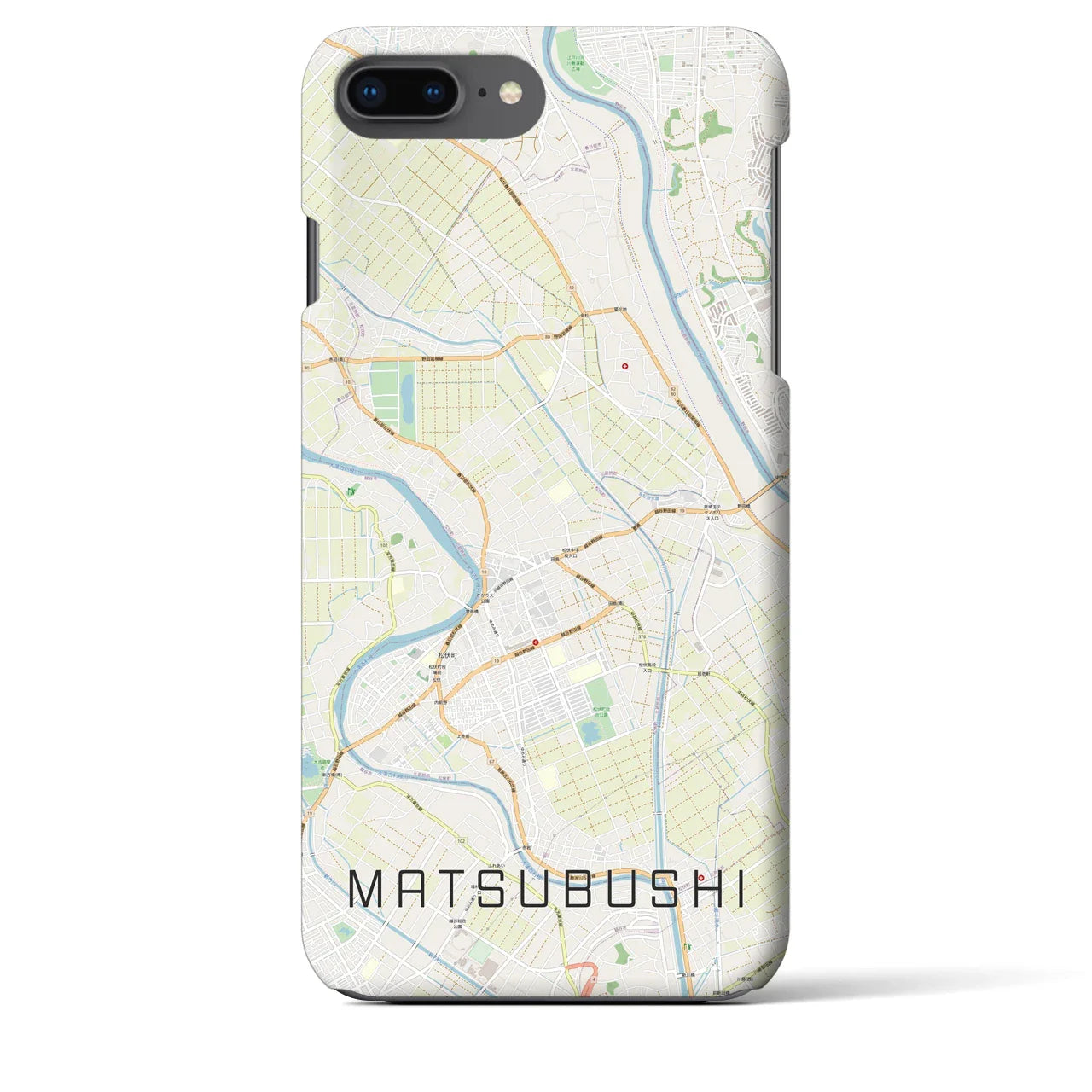 【松伏(埼玉県)】地図柄iPhoneケース(バックカバータイプ)
