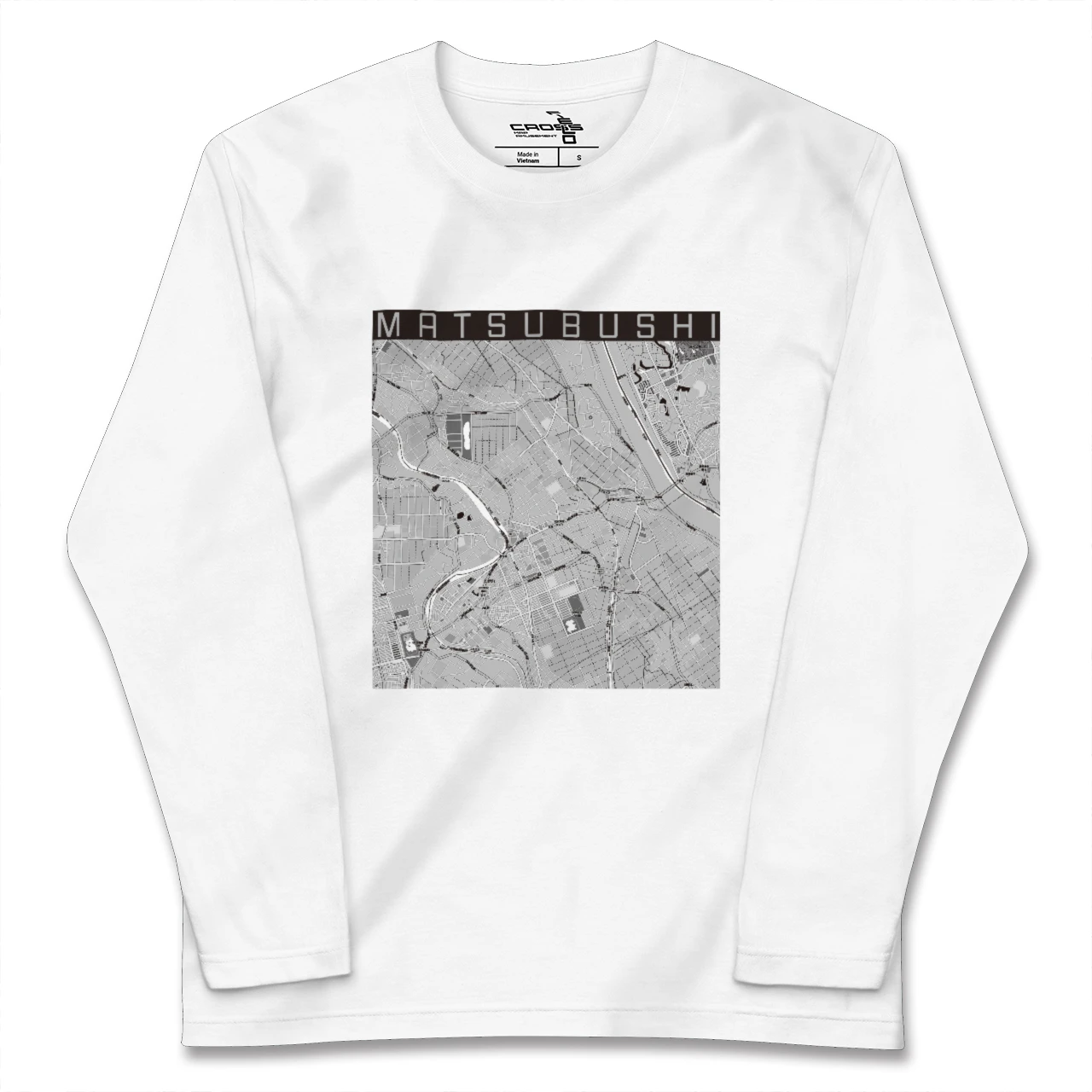 【松伏(埼玉県)】地図柄ロングスリーブTシャツ