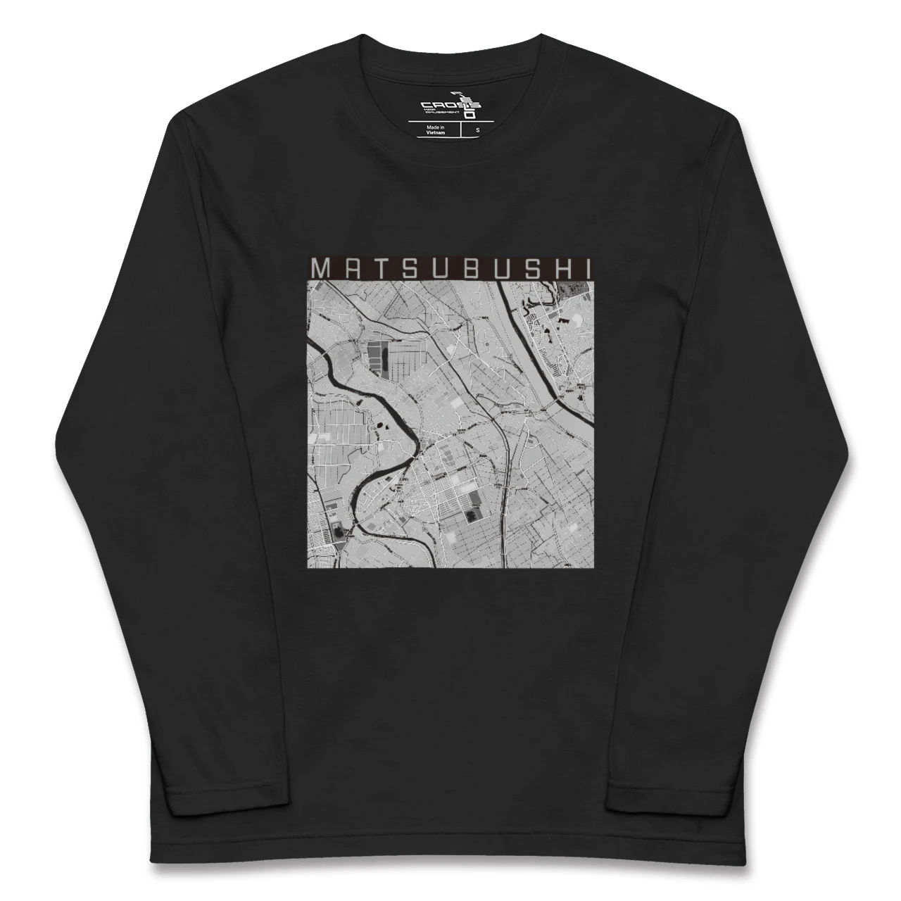 【松伏(埼玉県)】地図柄ロングスリーブTシャツ