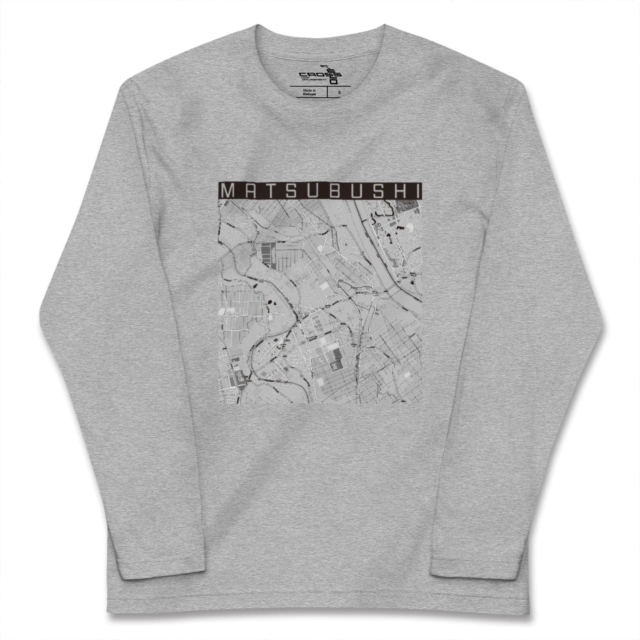 【松伏(埼玉県)】地図柄ロングスリーブTシャツ