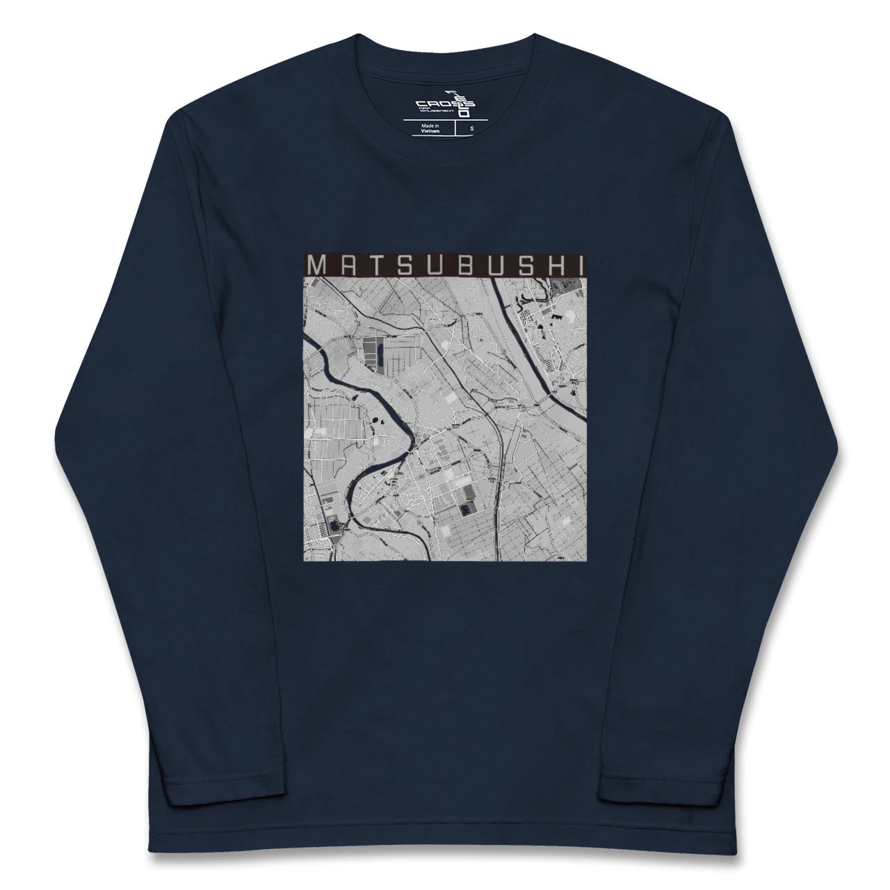 【松伏(埼玉県)】地図柄ロングスリーブTシャツ